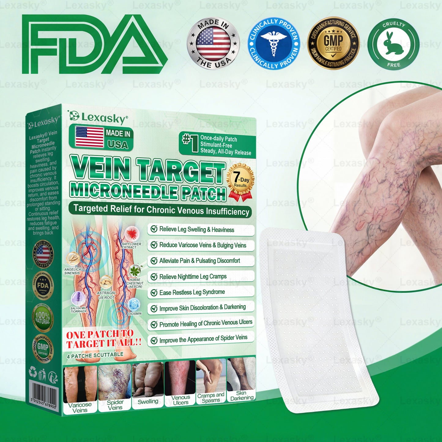 🇺🇸👨‍⚕️✅✅𝐋𝐞𝐱𝐚𝐬𝐤𝐲® 𝐕𝐞𝐢𝐧 𝐓𝐚𝐫𝐠𝐞𝐭 𝐌𝐢𝐜𝐫𝐨𝐧𝐞𝐞𝐝𝐥𝐞 𝐏𝐚𝐭𝐜𝐡⚡Instant Relief, Long-Term Results big sale